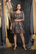 OWO THE LABEL Floral Print Knee Length Party Look Floral Print Dress (OTL-DRS1054)